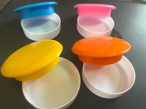 round cap shape nail paint remover container
