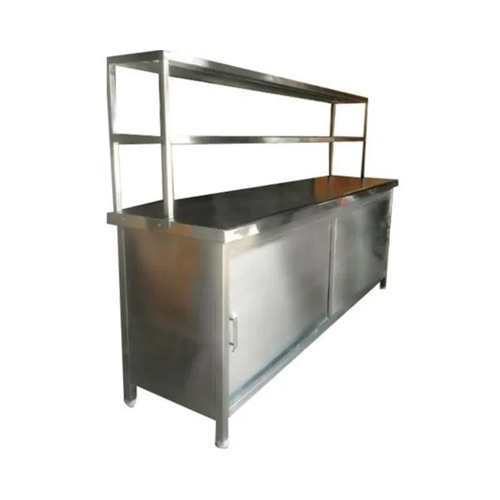 Commercial Food Counter - Stainless Steel, Standard Design, Silver Finish | Durable and Stylish Food Display Solution