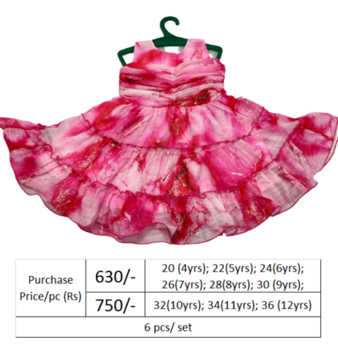 Girls cotton frock - 7