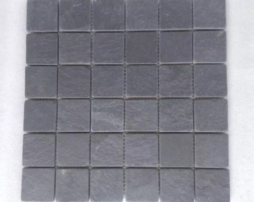 Classical Style Himachal Black Slate Stone Mosaic Wall Panels - Size: 300 X 300 Mm