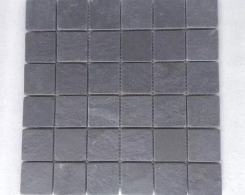 Classical Style Himachal Black Slate Stone Mosaic Wall Panels