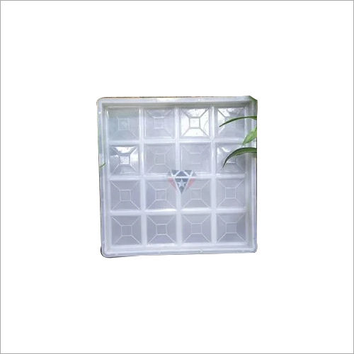 White Chequered Tiles Plastic Mould