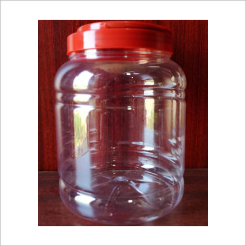 Round Plastic Jar - Transparent Plastic Material | Lightweight Design Versatile Storage Solution