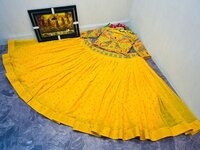 Women FOX GORGETTE WITH MULTI COLOR EMBROIDERY LEHENGAS...