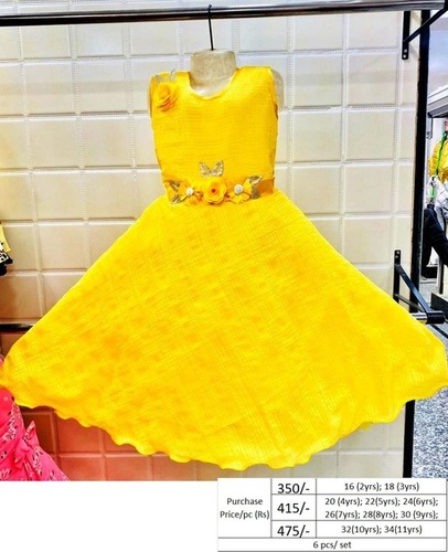 Girls cotton frock - 9