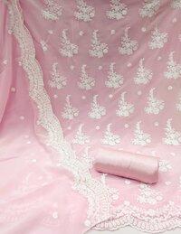 Sai Baby Pink Georgette Dress Material