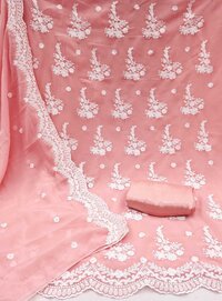 Sai Pink Georgette Dress Material