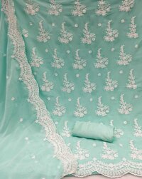 Sai Sky Blue Georgette Dress Material