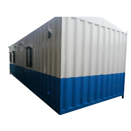 Prefabricated Site Portable Office - Container and Steel Build, White Metal Roof, Versatile Use as Carport, Office, Workshop