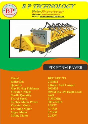 Semi-Automatic Fix Form Paver Machine