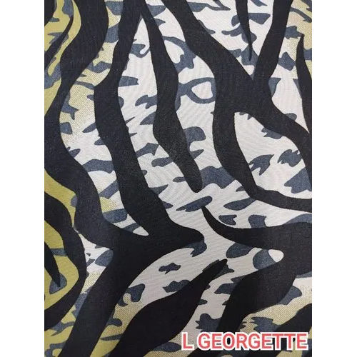 Multicolor Printed Georgette Fabric