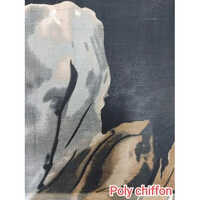 Printed Poly Chiffon Fabric - 40 Inch Width, Multicolor Patterns, 180 Gsm | Lightweight, Washable, Ideal For Garments