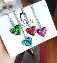 Heart Shape Resin Handmade Pendant