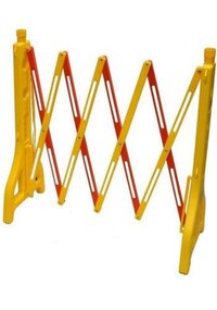 Road Traffic Barrier - High-strength Plastic, 4 Feet Tall | Safety Reflectors, Easy Installation, Weather Resistant