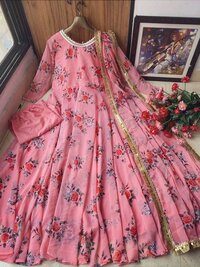WOMEN  DESIGNER PRINTED  ANARKALI GOWN