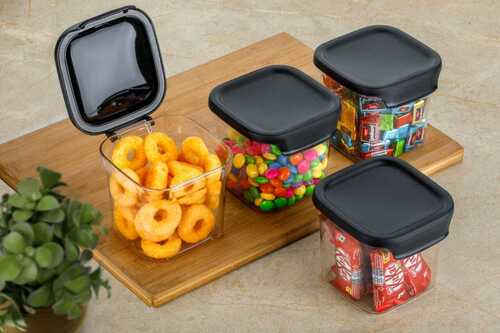 10-Piece Set] Zeppoli Air-Tight Food Storage Container Set - Durable  Plastic - BPA Free - Clear Plastic with Black Lids 