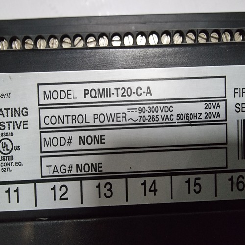 GE MULTILIN PQMII-T20-C-A PQMII POWER QUALITY METER