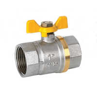 Brass Butterfly Valve - 1/4 to 1 inch Sizes, Yellow & Silver Finish | Lightweight, Easy Installation, Medium Pressure Performance