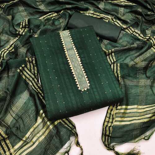 Vidhi Green Dyble Cotton Dress Material Recommended Season: All