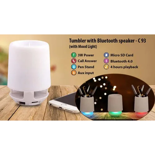 Tumbler with Bluetooth Speaker