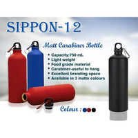Promotional Sipper Bottle - Customizable Black, Grey & Blue Round Design | Ideal For Industrial, Domestic, And Personal Use