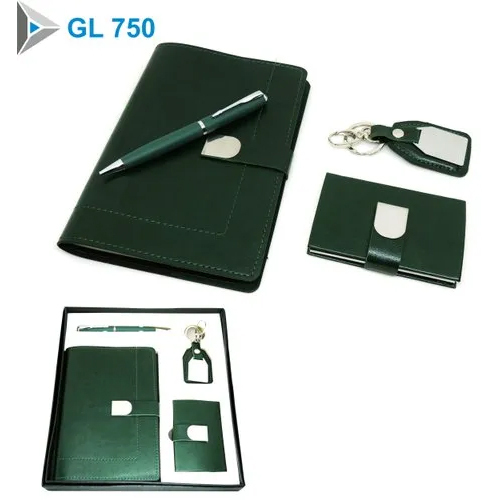 Black Four in One Leather Gift Set