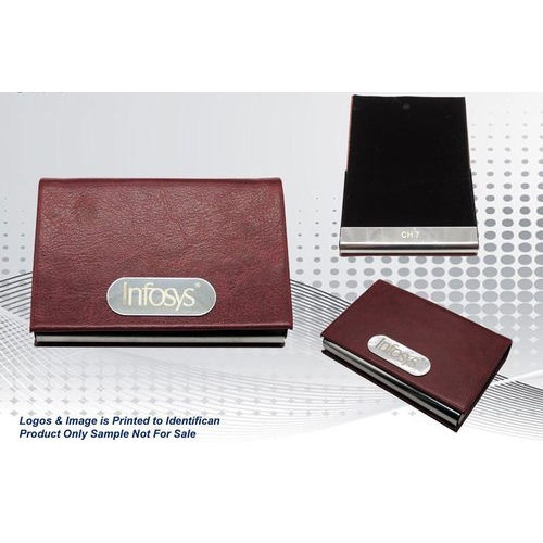 Leather Steel Card Holder