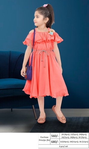 Girls cotton frock - 12