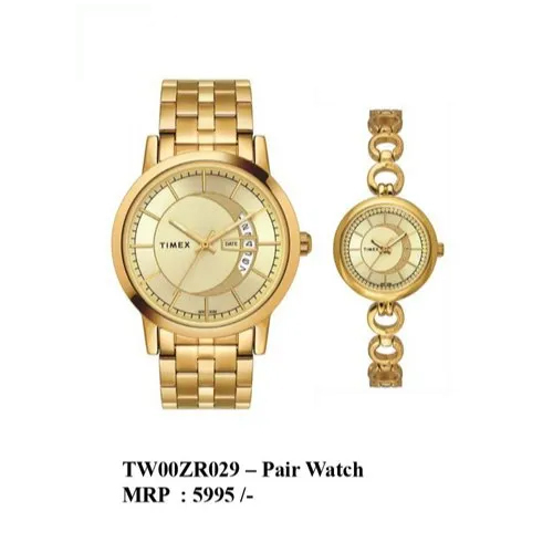 Golden Timex Pair Watch Tw00Zr029