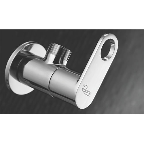 Angle Valve - Brass, 15mm Size, Round Shape | Silver Chrome Finish, Durable Bath Hardware Sets