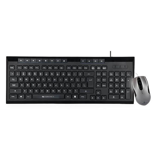 Black-Silver Black Computer Keyboard And Mouse