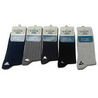 Lycra Cotton S Fine Plane Rib Socks