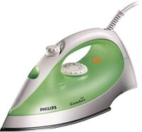 Philips Steam Iron - Plastic Material, 230 V, 50 Hz Power | Green, Linished Soleplate, Continuous Steam Output 15 G/min, Fast & Powerful Crease Removal