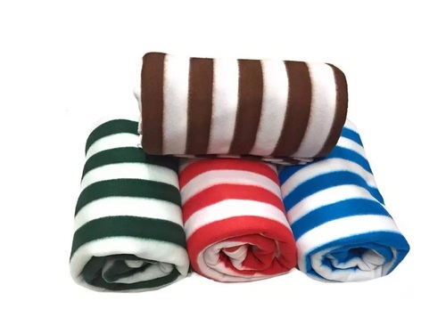 Colourful Stripe Polar Fleece Blanket Age Group: Adults