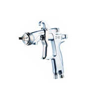 Pressure Feed Spray Gun - Silver Finish, Adjustable Pressure Control & Polishing Capability | Durable Design With Warranty, Available In Various Sizes