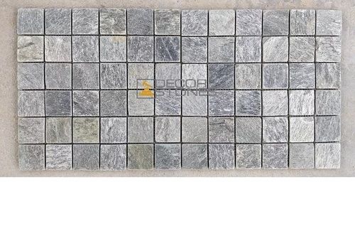 Silver Shine Quartzite Split Face Mosaic Wall Cladding Exterior interior decoration natural slate