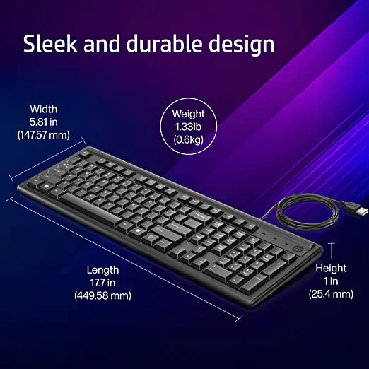 Wired Keyboard with USB Compatibility