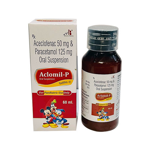 Aclomil P Syrup - Ingredients: Aceclofenac-50Mg  
Paracetamol-125Mg