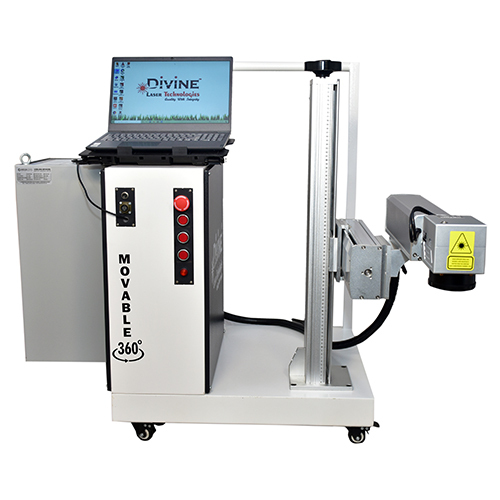 Movable 360 Heavy Parts Laser Marking Machine