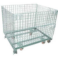 Silver Wire Mesh Cage Container