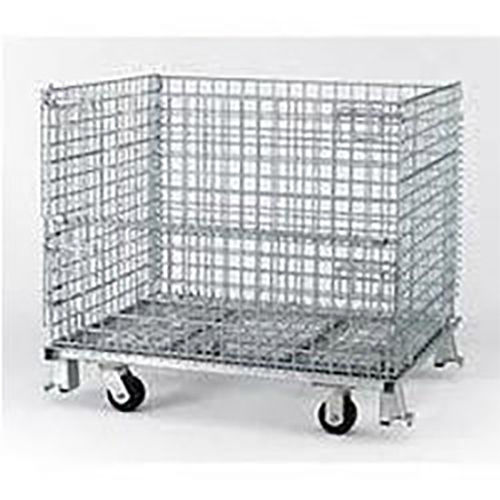 Silver Metalic Wire Mesh Trolley