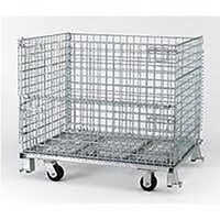 Wire Mesh Trolley - Color: Silver Metalic