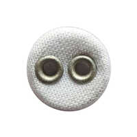 Garment Fabric Button - Fabric Material, Different Sizes Available, White Round Snap Button