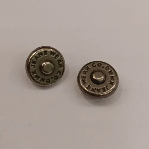 Jeans Rivet Button - Metal, Different Sizes, Round Shape, Brown Color | Durable Design for Casual and Fashionable Denim Applications
