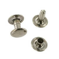 Double Head Jeans Rivet Button - High-grade Brass, Varied Sizes, Antique Silver Finish | Durable, Sophisticated Design, Easy Sew Shank Back Attachment