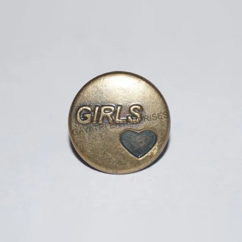 Metal Jeans Button - Metal Composition, Various Sizes, Sleek Black Color, Compact Round Shape | Versatile Jeans Button for Stylish Apparel