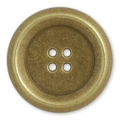 Brass Shirt Button - Metal, Different Sizes, Round Shape, Brown Color | Elegant Design, High-Quality Finishing, Durable and Strong Build