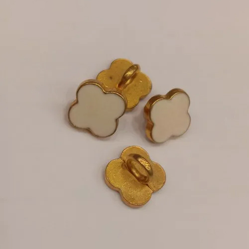 Stylish Shank Button - Metal, Different Sizes | Golden Round Snap Button for Elegant Fastening Solutions