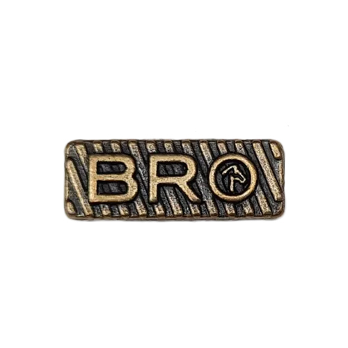 Garment Metal Tag - Metal, Rectangle, Brown | Industrial Modern Design for Enhanced Branding and Identification Solutions