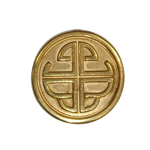 Round Metal Tag - Metal Yellow Round | Modern Design Printing for Industrial Use
